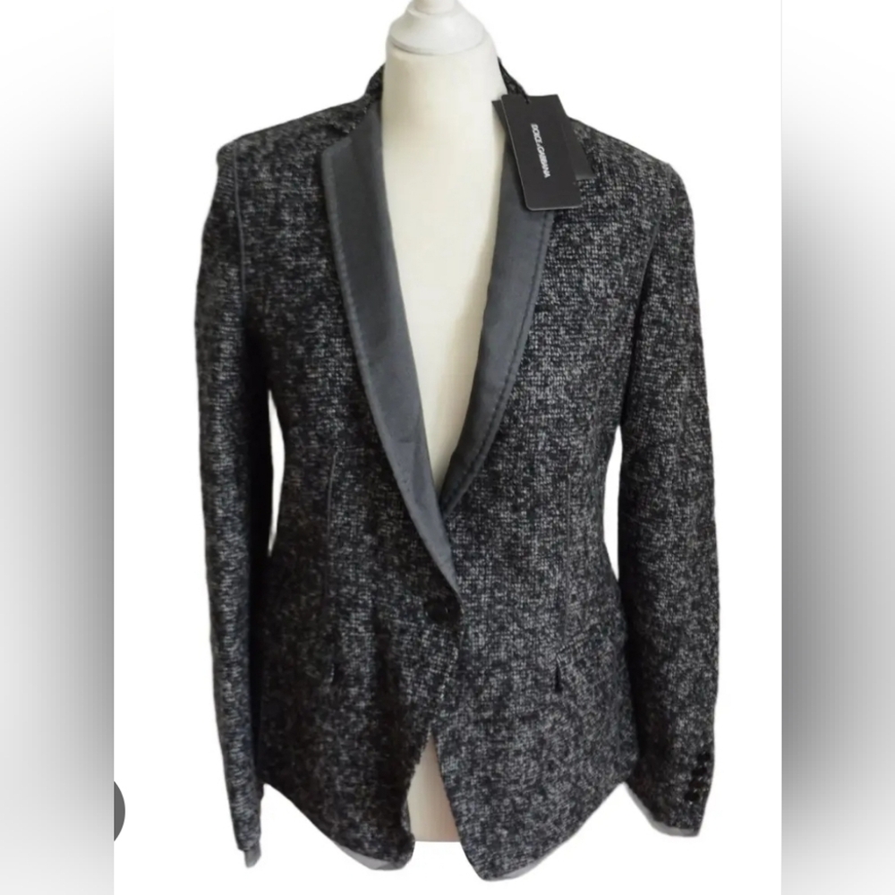 New Dolce Gabbana Wool Gray Blazer $1700 MSRP Size IT 40